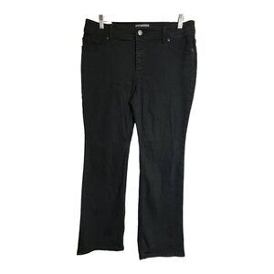 Chico's Jeans Women's Size 10 (1.5) Black Straight Leg Mid Rise So Slimming